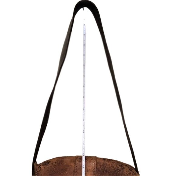 🌻host pick🌼 Vintage 70s distressed rectangle shaped leather shoulder bag purse - Picture 12 of 16